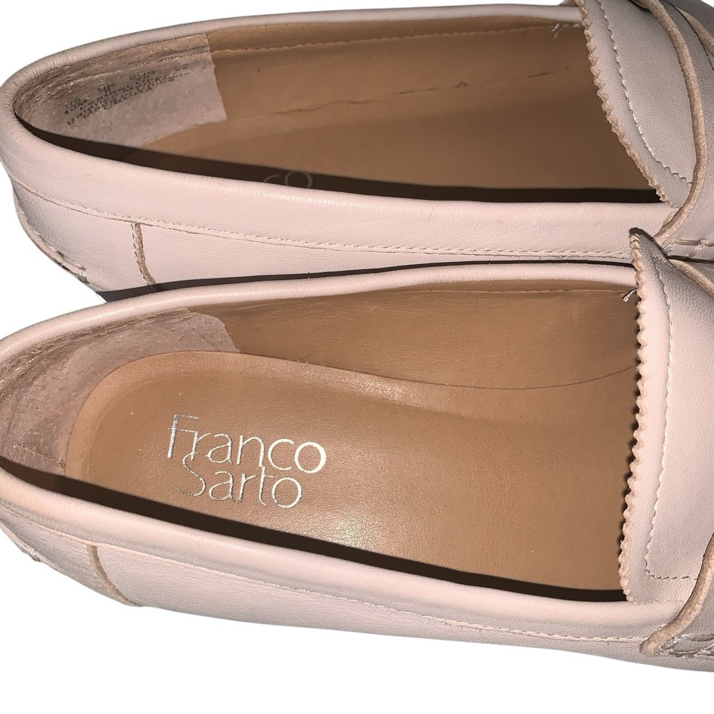 Franco Sarto Penny Loafers Beige Calf Leather Womens 10 - Picture 5 of 6